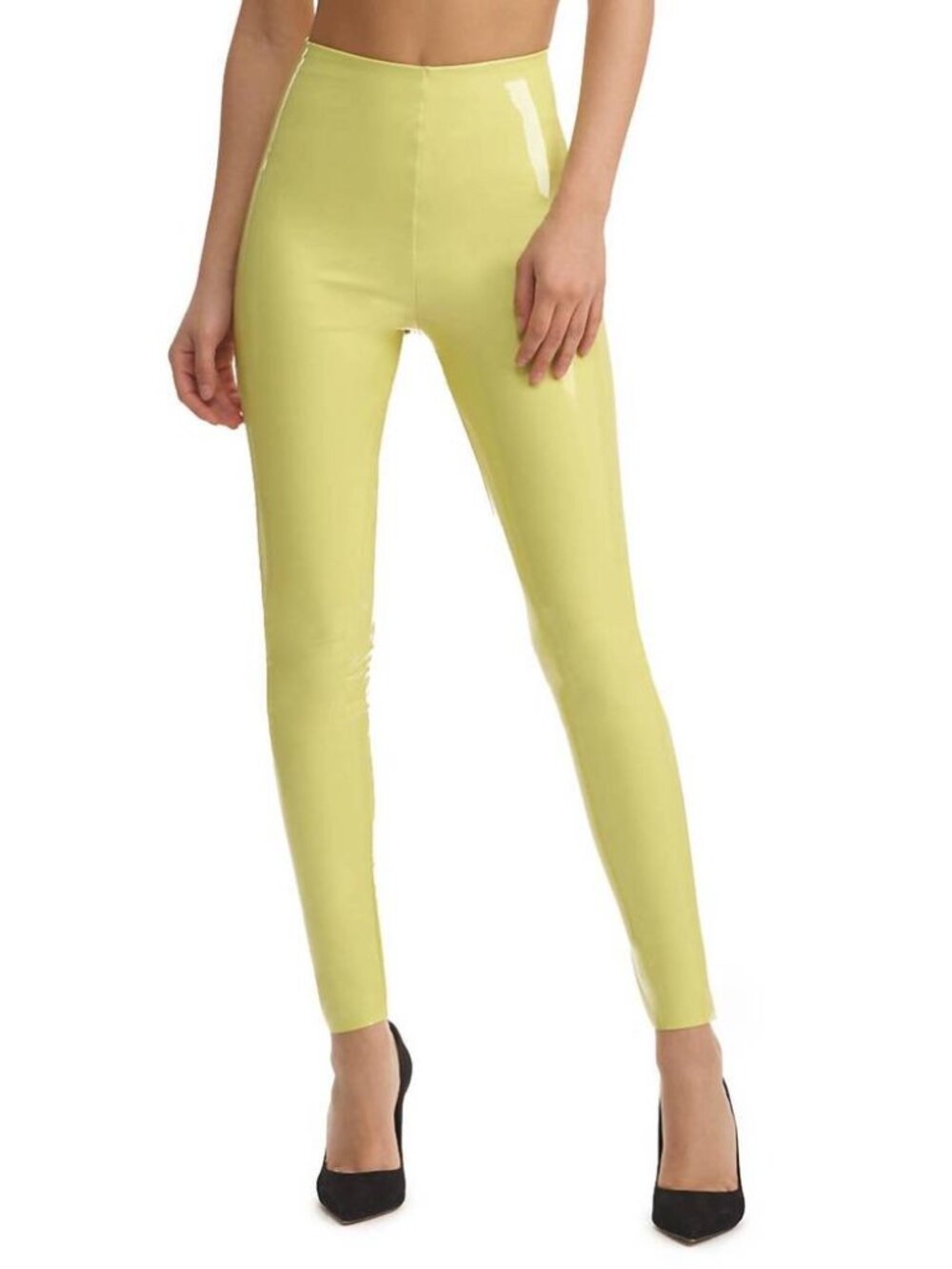 COMMANDO Faux Patent Leather Legging in Limeade Size S